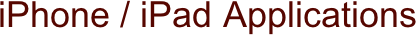 iPhone / iPad Applications 